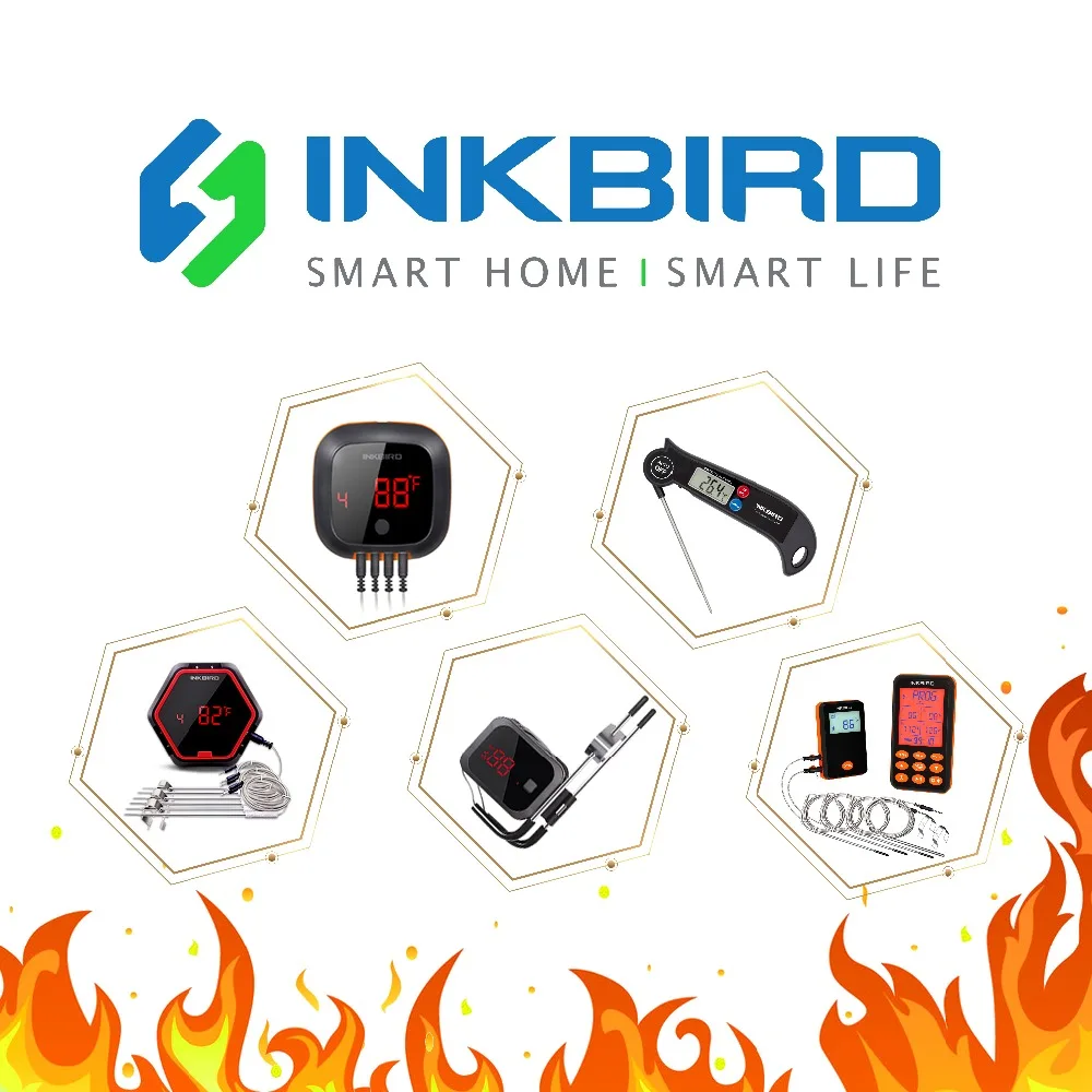 Inkbird IBT-6XS цифровой термометр Bluetooth беспроводной термометр для барбекю с шестью зондами бесплатное приложение и USB перезаряжаемая батарея