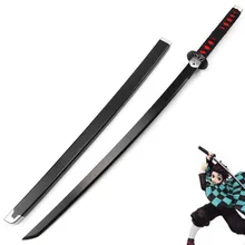 Аниме «Demon Slayer: Kimetsu No Yaiba»; реквизит для косплея; танджироу камадо; деревянный меч; оружие; реквизит для комиксов; вечерние; косплей на Хэллоуин