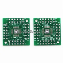 10Pcs Pinboard HTQFP QFN48 to 0.5 mm DIP48 QFN44 QFP48 QFP44 PQFP LQFP adapter plate PCB Board