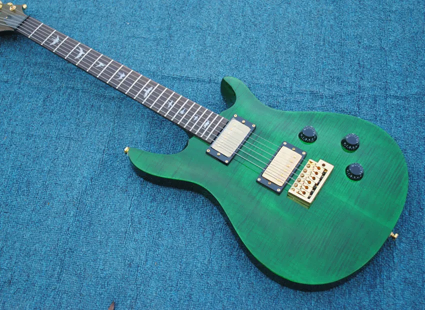 

Electric guitar, gold accessories, tiger veneer, factory custom