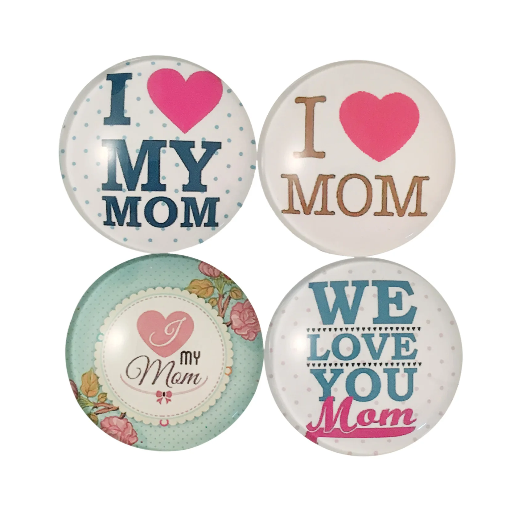 Круглая стеклянная наклейка на холодильник с цитатами Love Mom Рождественское