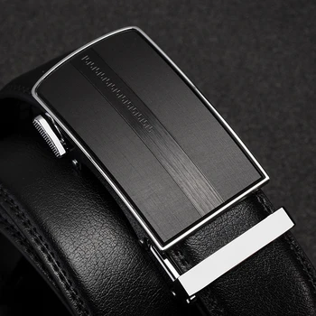 

Cow Black Men's Belts High Quality genuine leather luxury strap male belts for men designer belts men Brand Automatic Buckle