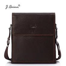 J.Quinn Men Crossbody Bags Genuine Cowhide Leather Mens Travel Male Business Shoulder Bag Fashion Designer 2017 New Man Handbags