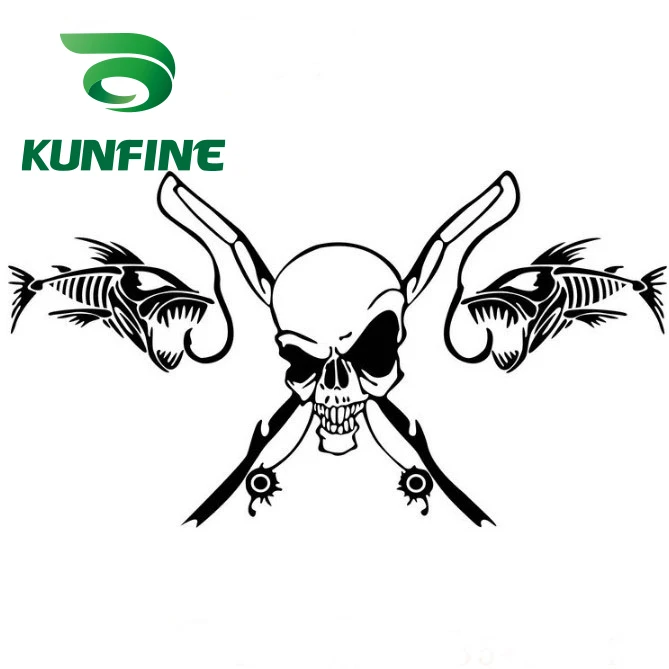 skull fishing  car sticker car decal -1