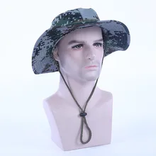 Военная Панама камуфляж мужская шляпа для джунглей камуфляж рабака Солнца Рыбалка ведро шляпы для кемпинга унисекс хлопок