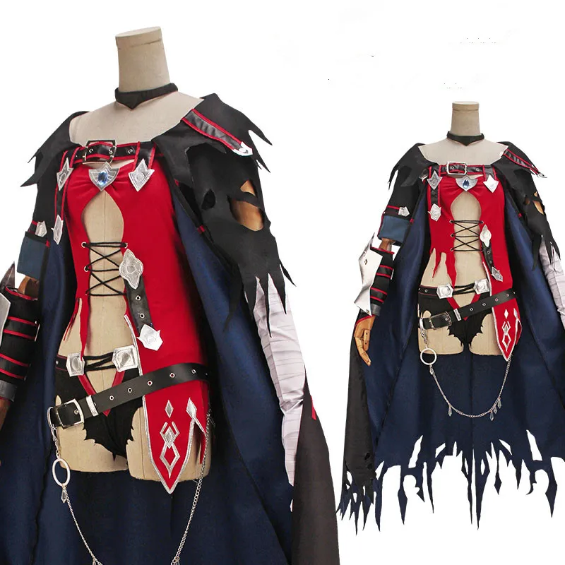 Полный комплект бархатного кровельного сексуального платья cosplay Костюм для