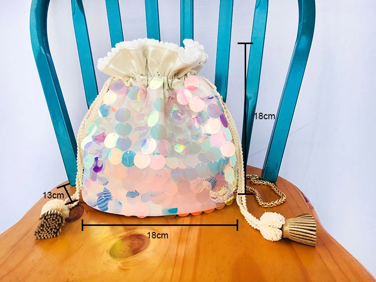 LilyHood женская летняя сумка-мешок с блестками женская модная повседневная Пляжная блестящая маленькая милая сумка на плечо с цепочкой