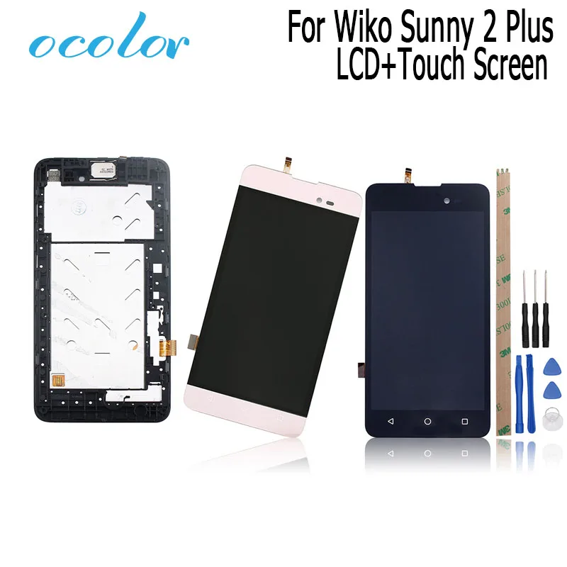 

ocolor For Wiko Sunny 2 Plus LCD Display And Touch Screen +Frame Digitizer Assembly Replacement +Tools For Wiko Sunny 2 Plus