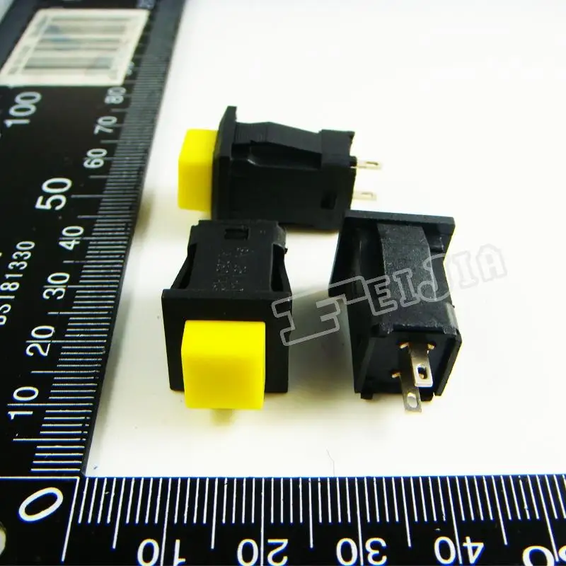 

DS-429B Button color Yellow 1A/250VAC ON-OFF 2Pin Non Self-locking Push Button Switch (Self reset switch) 100Pcs/lot