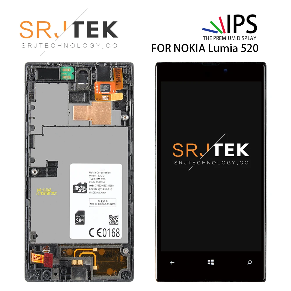 

Original 4 '' For Nokia lumia 520 LCD Touch Screen For Nokia lumia 520 Display Digitizer Assembly Replacement N520