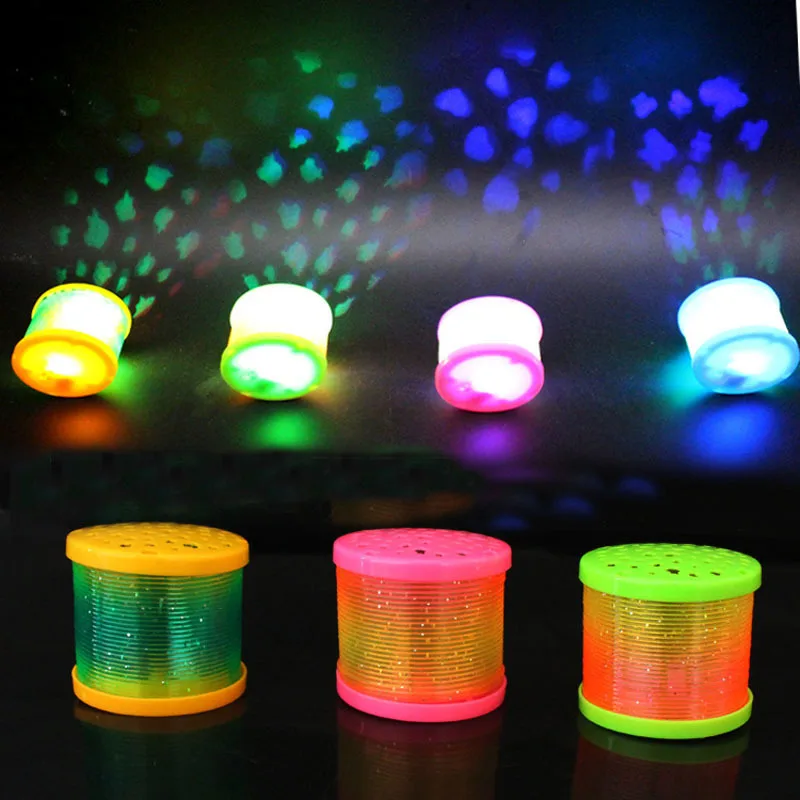 

1 Led Lighting Up Springs Toys for Kids Children Flashing Glowing in the Dark Luminous Haloween Christmas Decorations New Year's