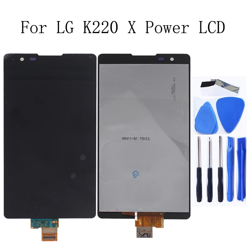 ЖК дисплей AAA для LG X power K220 K220DS F750K LS755 X3 K210 US610 K450 сенсорный экран с рамкой комплект