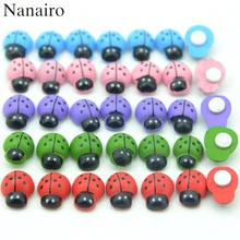 12*15 мм 20 шт. деревянные божья коровка, божья коровка, настенные стикеры для детей, расписанные на клейкой задней панели, сделай сам, ремесло, для дома, вечерние, праздничные украшения