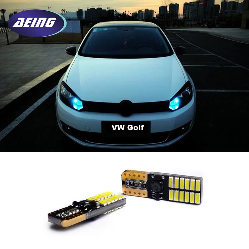 Aeing 2* T10 W5W LED Canbus Нет Ошибка парковка Клин Размеры лампа для Фольксваген Мужские поло CC бора Tiguan Гольф Jetta Passat