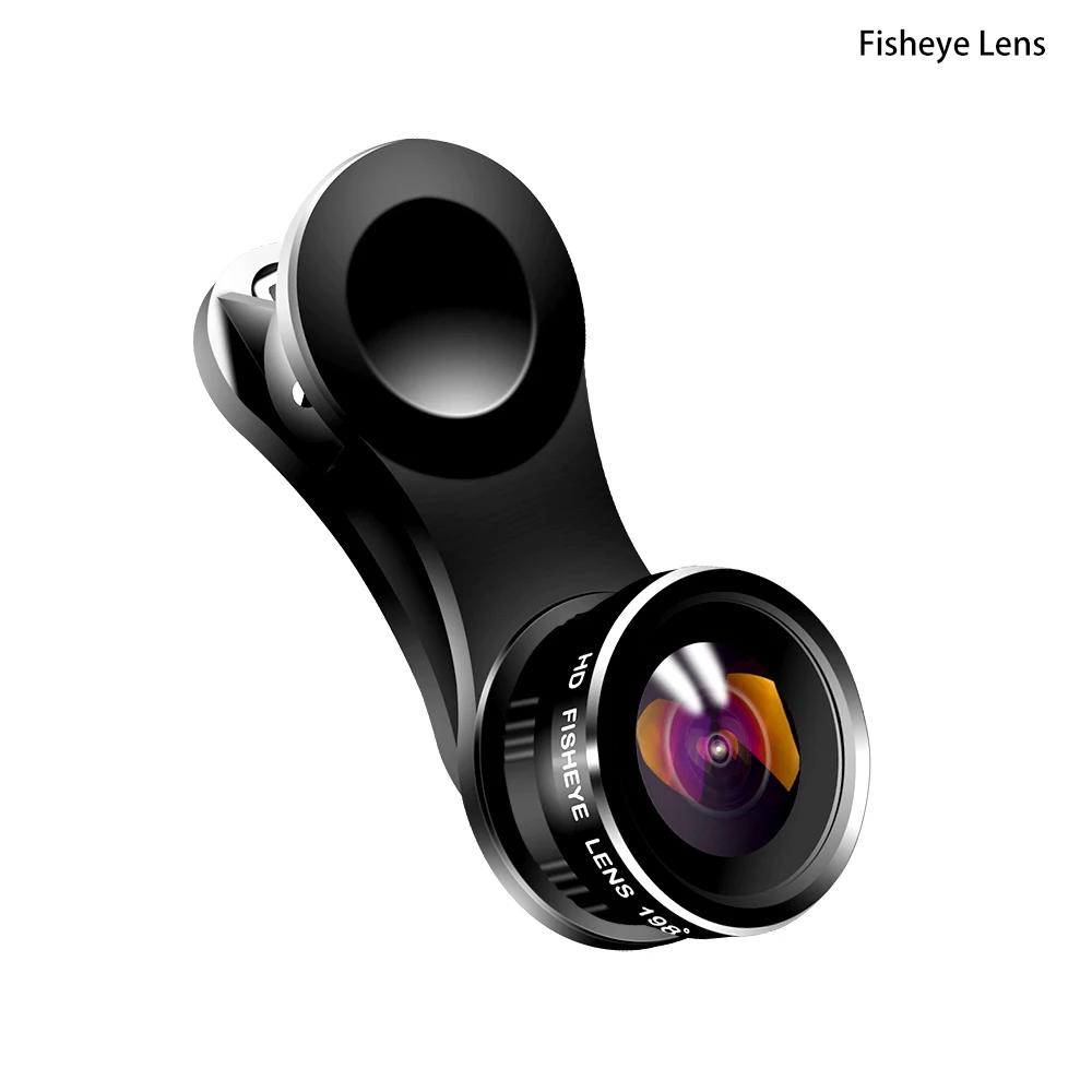 Мини 4K HD телефон объектив широкоугольный+ макро+ рыбий глаз Универсальный 3 в 1 камера комплект для смартфонов iPhone samsung huawei Xiaomi Мобильный - Цвет: Fisheye