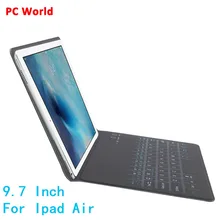 Ноутбук покрытие клавиатуры Bluetooth для Ipad блокнот, ПУ искусственная кожа Беспроводной клавиатура плотно прилегающий Чехол для Ipad Air 2 крышка 7,9 ''9,7 дюймов