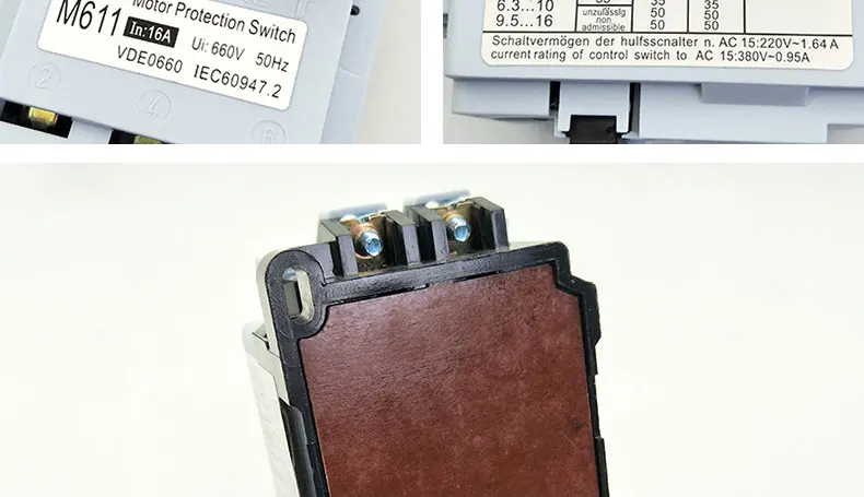 3 Pole DIN Rail Interruptor de Proteção Do Motor Disjuntor