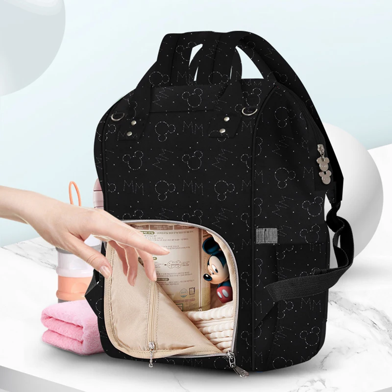 Disney Mommy сумка USB бутылка Оксфорд сумка для коляски Многофункциональный рюкзак Водонепроницаемый для беременных сумка для подгузников Микки Маус