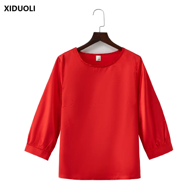 Для женщин блузки 2019 Мода семь рукав Повседневное топы плюс Размеры Blusas Femininas| |