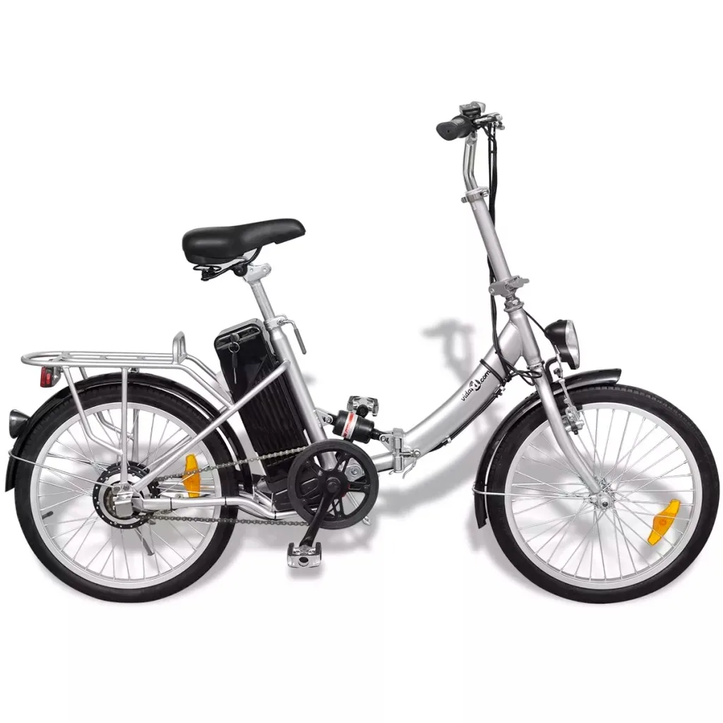 

Vidaxl 250W Motor Folding Electric Bicycle 8AH Battery V Front Brake Drum Rear Brake Electric Bike With 74-87cm Adjustable Seat