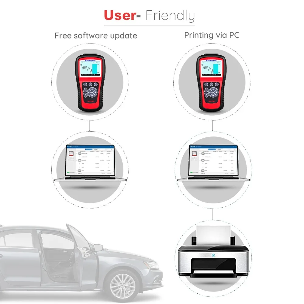 Autel MaxiDiag Elite MD802 OBD2 сканер OBD2 автоматический сканер диагностический инструмент OBD 2 Автомобильный диагностический сканер Eobd автоматический сканер