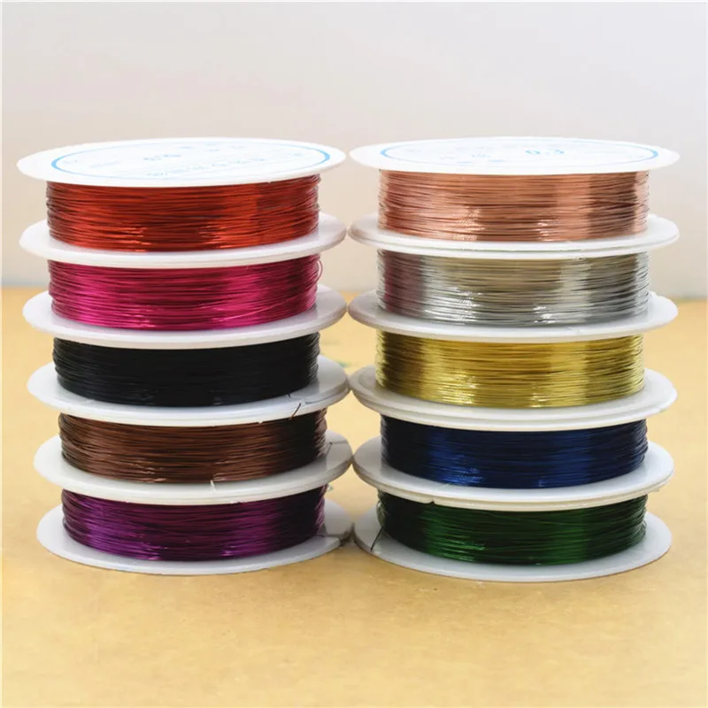 Fashion 1 Roll Cheap Soft Sturdy Alloy Copper Wire DIY Craft Beading Wire Jewelry Making Cord String Accessories 0.3mm/10m