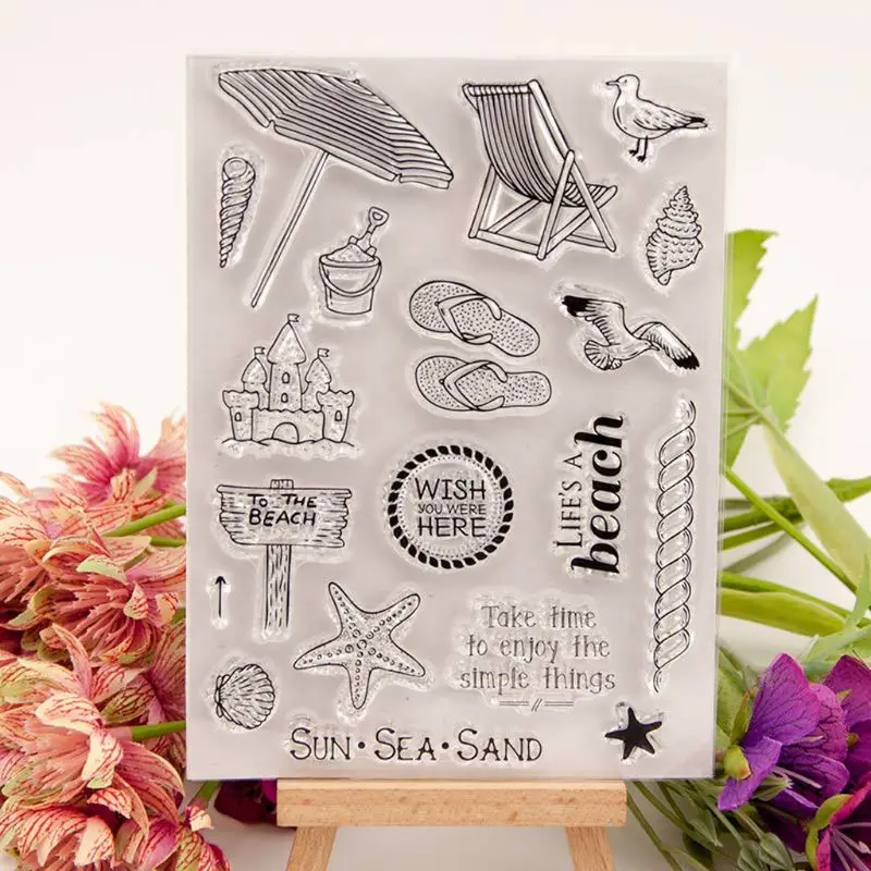 Sea Fish DIY Silicone Clear Stamp Seal Scrapbook Embossing Album Decor Craft loweyuiroy Clear Stamp 