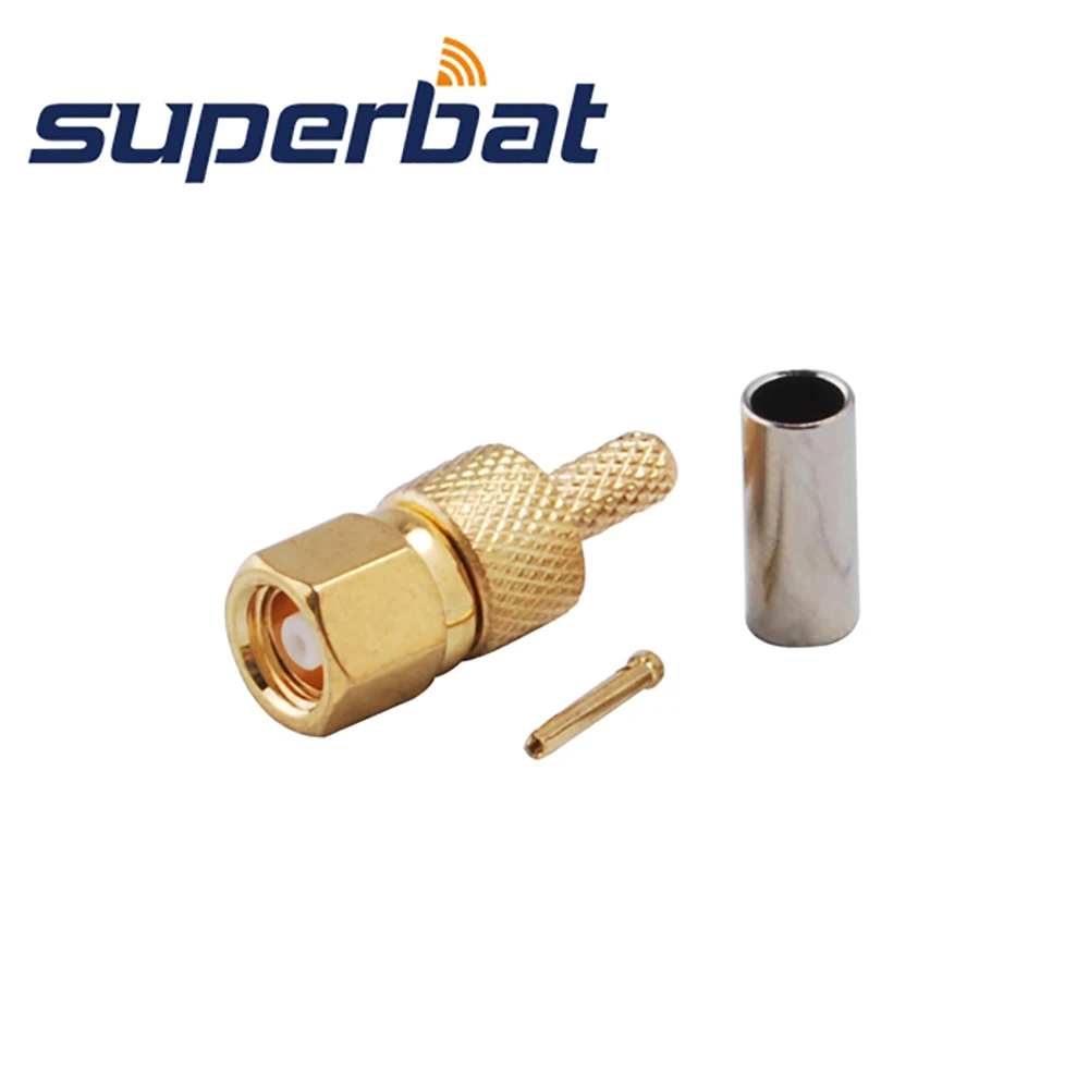Superbat штекер SMC (гнездовой контакт) обжим для кабеля RG174 RG179 RG316 RF коаксиальный