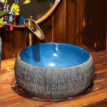 

Factory Direct Selling Washbasin Ceramic Elliptical Ceramic Face Pot Platform with Hundreds of Restoration Toilet Pots 1680