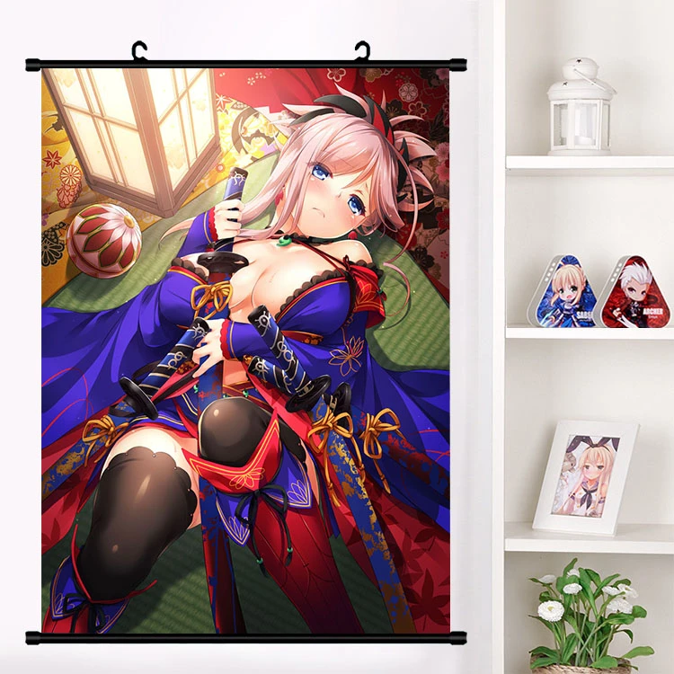 日本アニメゲーム運命 Apocrypha宮本武蔵コスプレ壁スクロール壁画ポスターの壁ポスター家の装飾のコレクション Painting Calligraphy Aliexpress