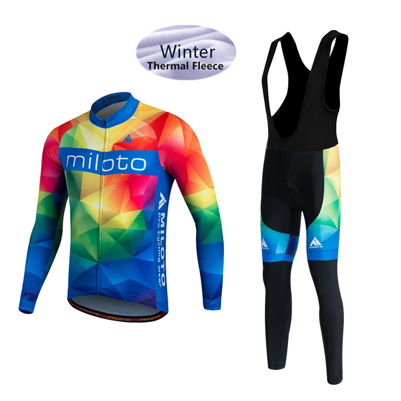 Зимняя одежда с длинными рукавами для велоспорта/Ropa Ciclismo Invierno/теплая флисовая MTB