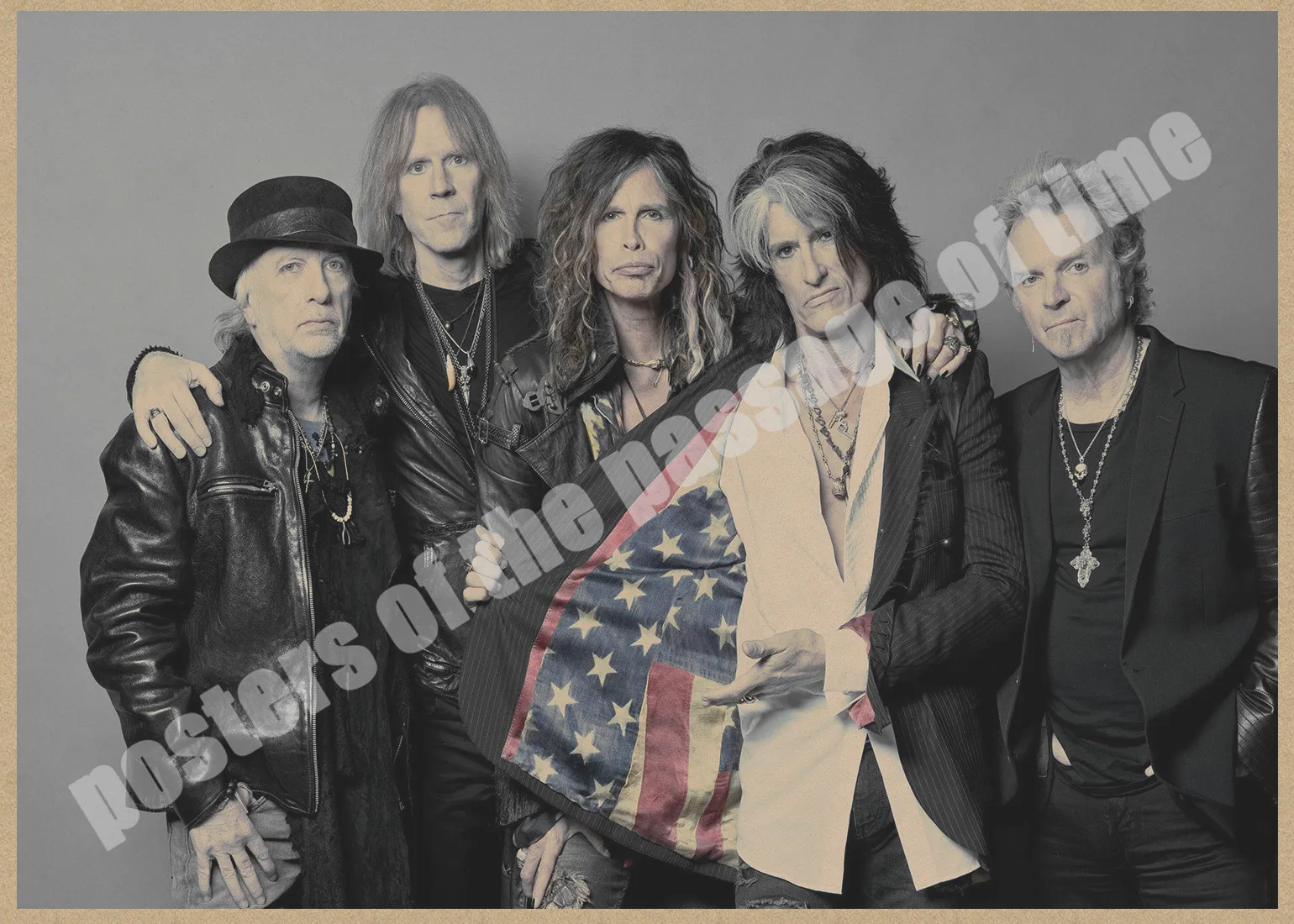 Aerosmith украшения для домашнего интерьера крафт-кислотная рок-музыка плакат рисунок core наклейки на стену - Цвет: Черный