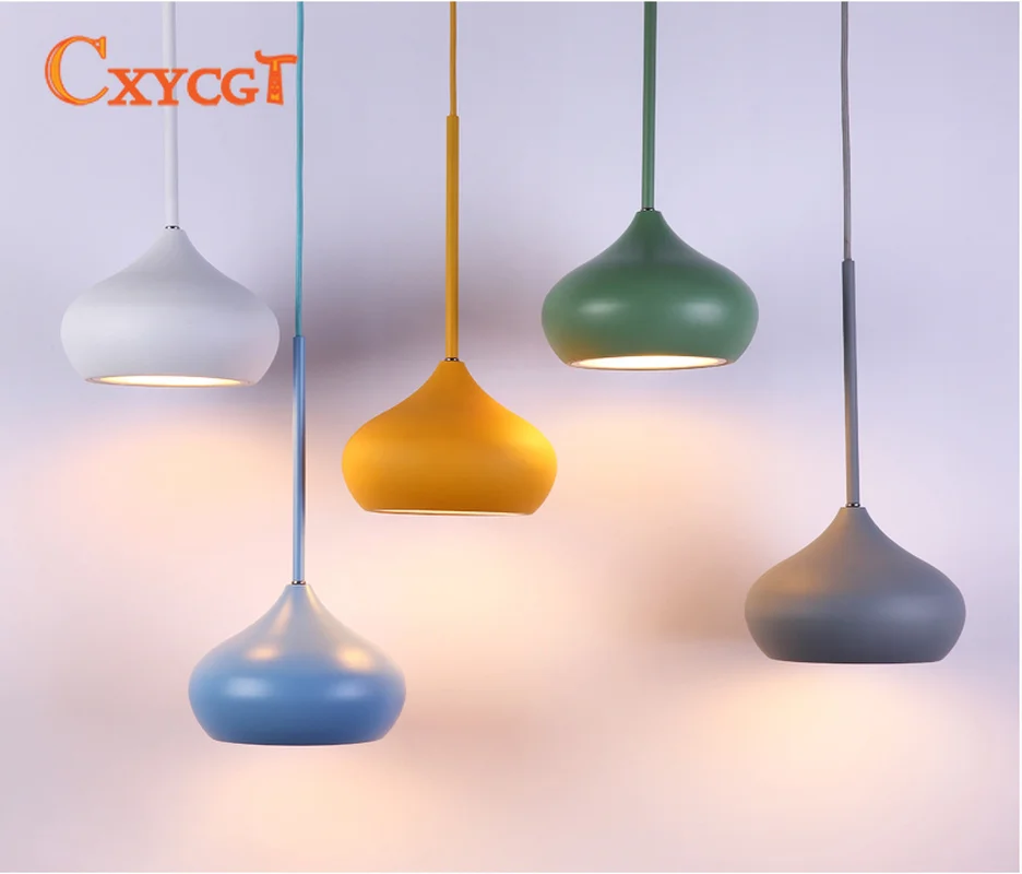 

1PC Pendant Lights LED Multiple Colors Dining Room Living Room Hanglamp Pendant Lamps Indoor Decration Suspension Luminaire
