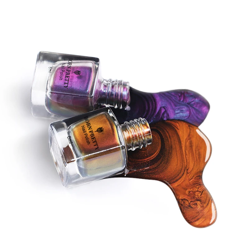 

BORN PRETTY Chameleon Nail Polish 6ml Shinny 3 Colors Nail Polish Varnish Manicure Set Black Base Color Needed