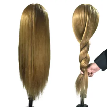 

Bolihair 70cm hair synthetic mannequin head hairstyles Female Mannequin Hairdressing Styling Training Head dolls for hairdresser