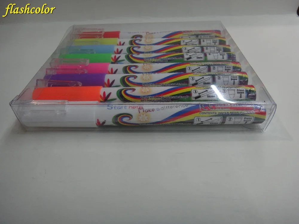 Flashcolor 3 мм хайлайтер флуоресцентный Жидкий Мел маркер ручка для светодиодная монтажная панель 16 шт./лот