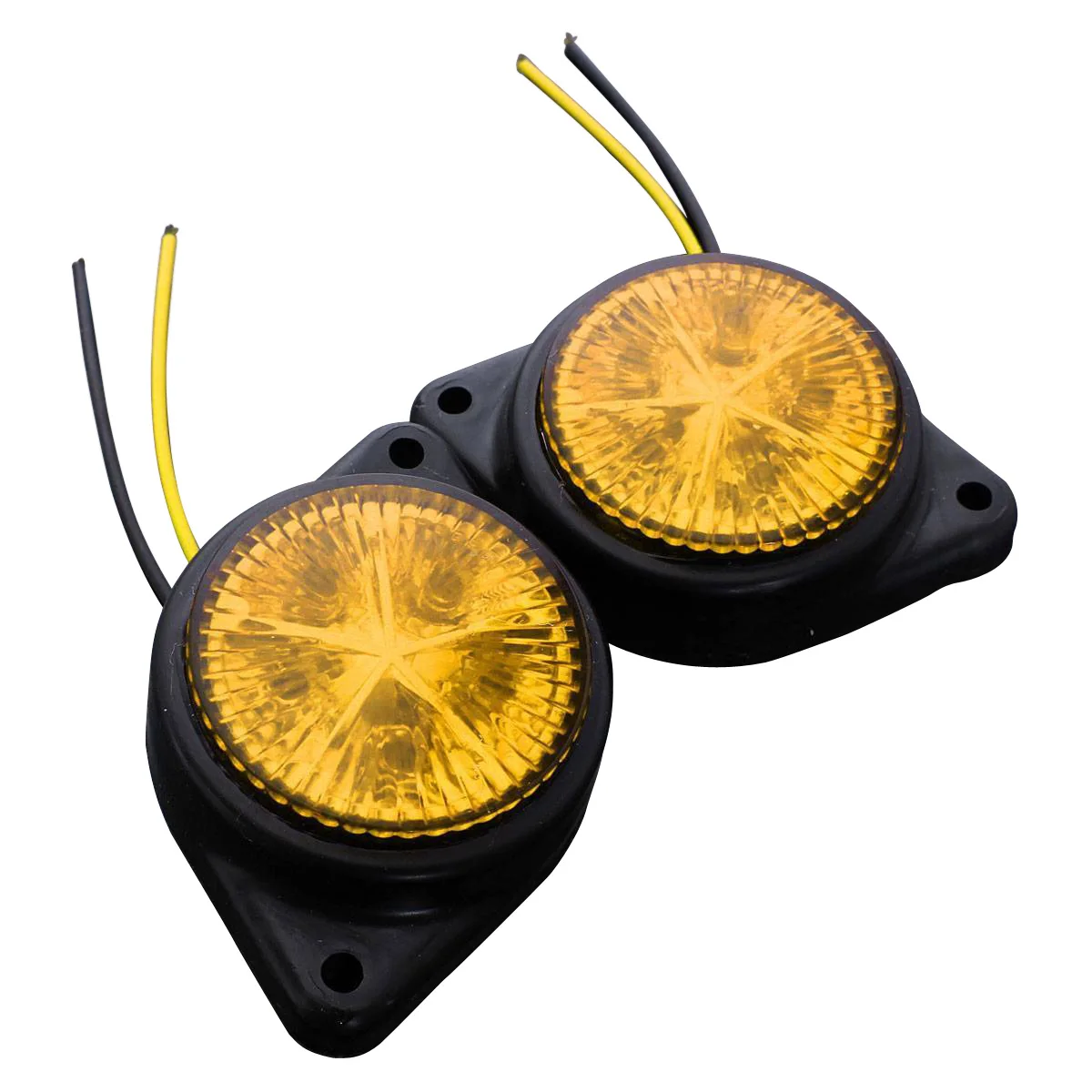 2Pcs Round Side Marker LED Light Indicator Lamp For Van Car Truck