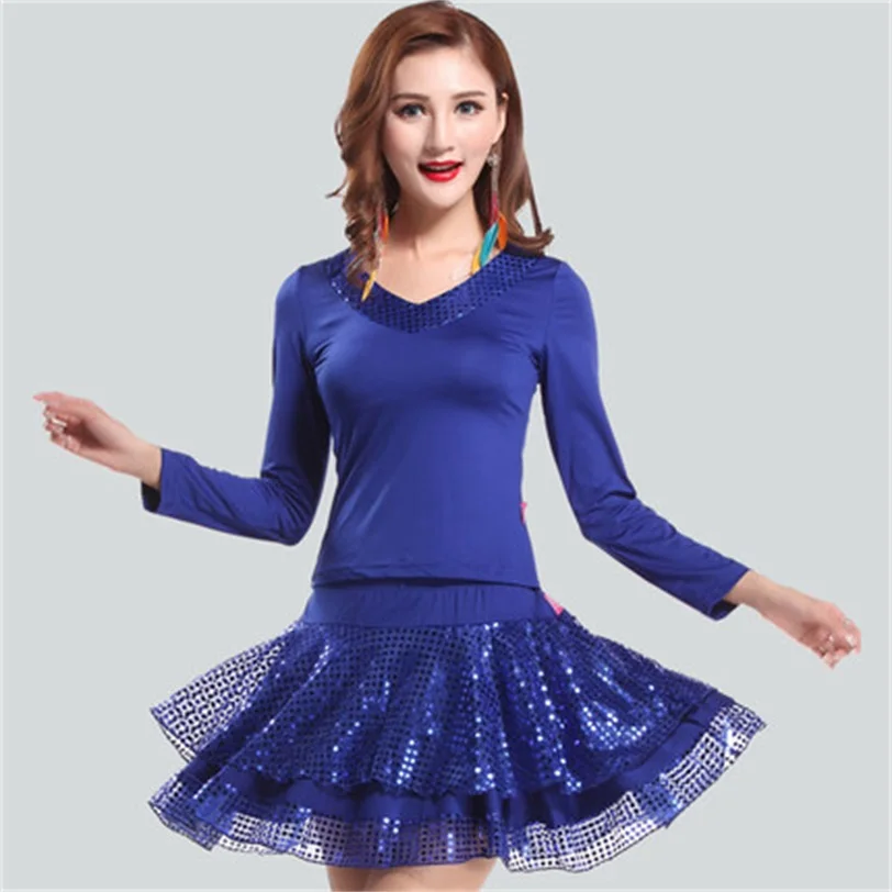 Spring and Autumn new suit long sleeved dance clothes adult two piece