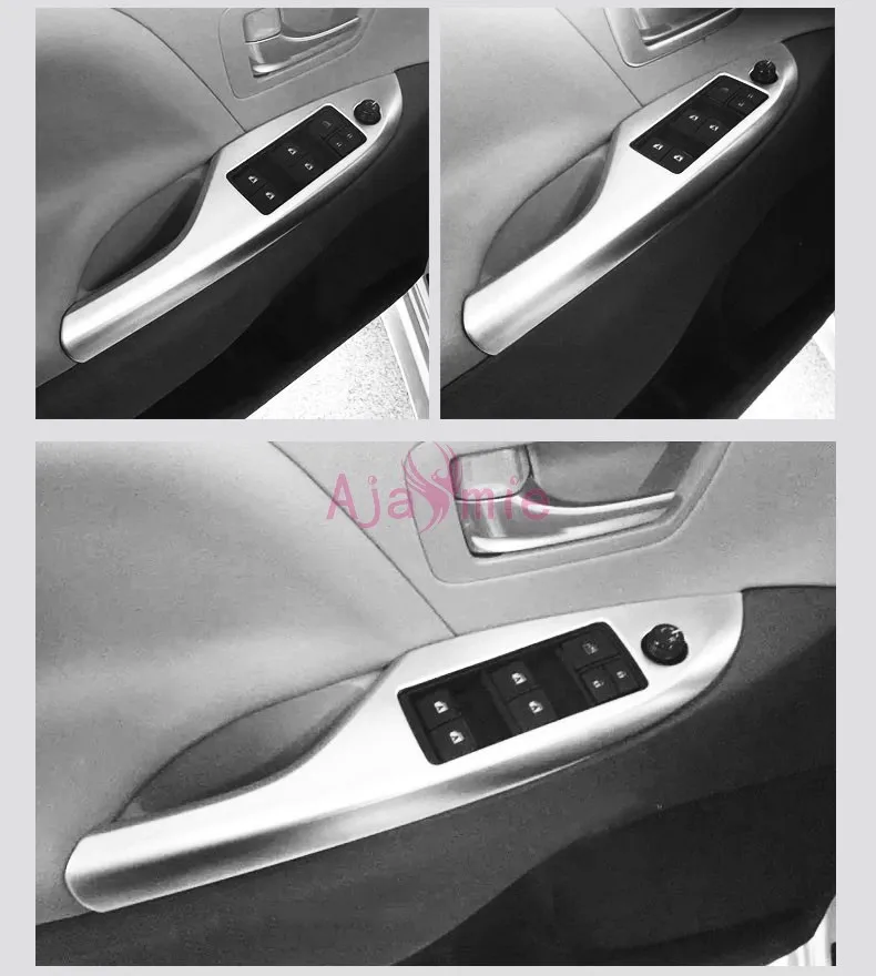 

Chrome Car Styling Interior Window Glass Switch Panel Trim 2011-2018 For Toyota Sienna Accessories