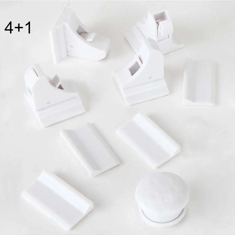 4pcs Magnetic Child Lock Baby Safety Cabinet Locker Children Protection Kids Drawer Cupboard Childproof Security Latches - Цвет: PJ3214A-A13-03