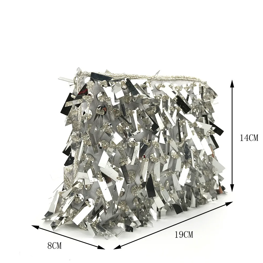 Женский вечерний клатч, роскошный клатч с блестками, женский клатч с кристаллами, сумочка для свадьбы, вечерние, для банкета, серебряная, свадебная сумочка