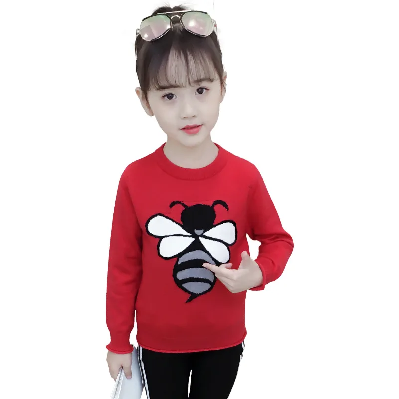 

children's clothing girls sweaters winter autumn casual cartoon kide girl Thicken Pullover sweater4 6 8 10 12 14 y girl clothing