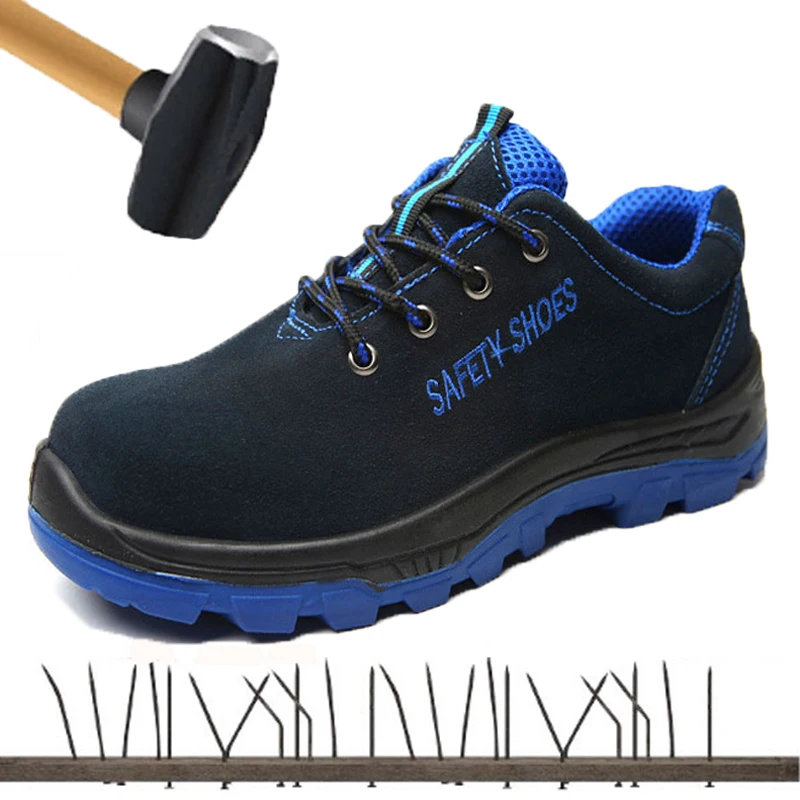 

MAISMODA Men Work Safety Shoes Steel Toe Warm Breathable Men's Casual Boots Puncture Proof Labor Insurance Shoes Large Size
