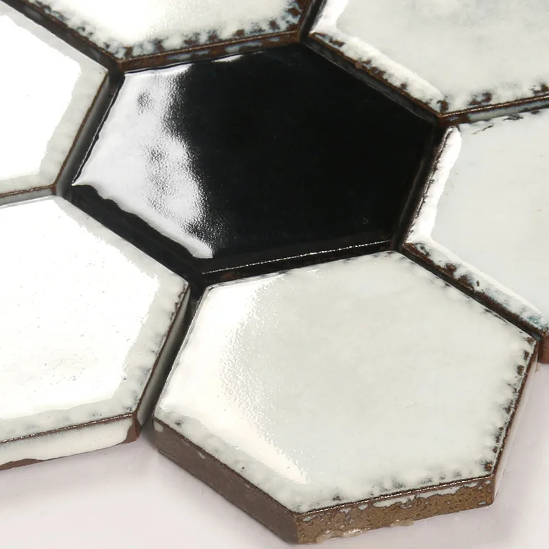 Kepinfy DIY современное искусство шестиугольный фарфор керамическая мозаичная плитка подходит для строительства внутри и снаружи украшения