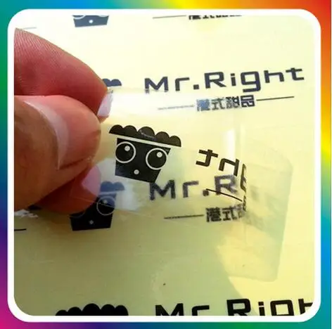 

Custom Offset Printing PVC Transparent Gold Foil Stickers