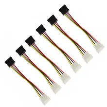 6X для IDE/SATA/Molex 4-контактный разъем для Serial ATA SATA 15-контактный разъем Мощность Кабель-адаптер