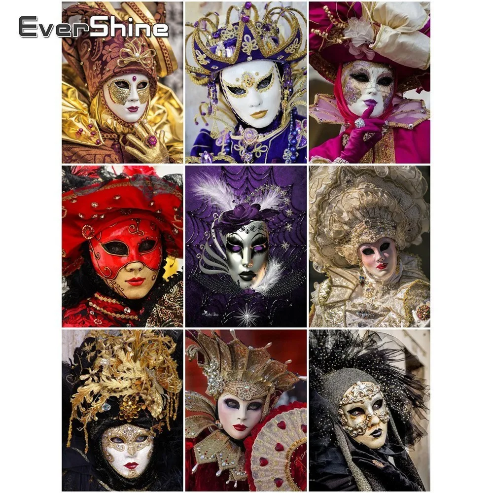 Алмазная живопись 5D EverShine маска для вышивки крестиком картина стразы хобби