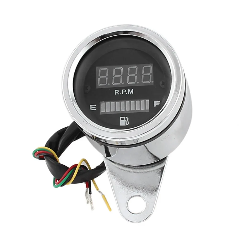 free shipping Universal 2 In 1 Motorcycle LED Digital Speedometer