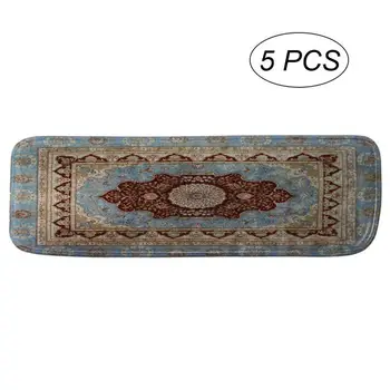 

5pcs Non-slip Washable Stair Carpet Treads Stair Tread Mat with Adhesive Tape and Rubber Backing