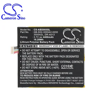 

Cameron Sino 4400mah battery for AMAZON D01400 kindle Fire 3555A2L DR-A013 E3GU111L2002 GB-S02-3555A2-0200 QP01 Tablet Battery